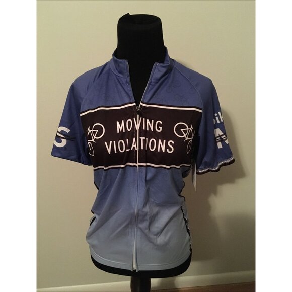 Coconut Ropamo Multicolor "Moving Violations" Cycle Jersey Top, Size Small NWT - Picture 1 of 5